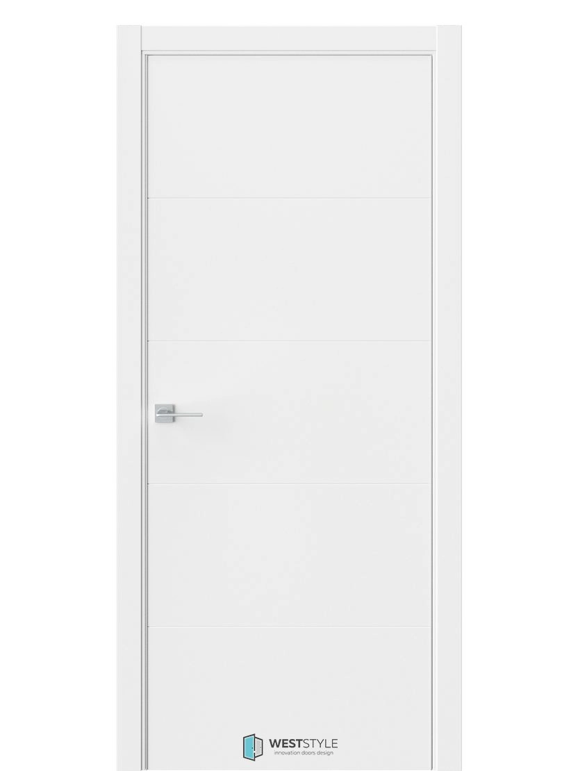 Межкомнатная дверь WestStyle Industrial IN10 ДГ  Белый матовый